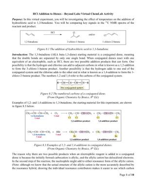 Page 1 of 10 Hcl Addition to Dienes – Beyond Labz Virtual Chemlab Activity Purpose