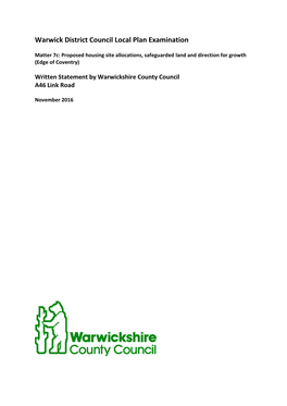 Warwick District Council Local Plan Examination