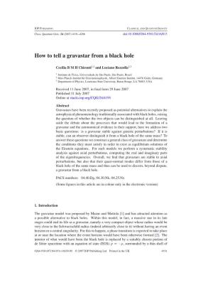 How to Tell a Gravastar from a Black Hole