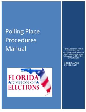 Manual Polling Place Procedures Manual