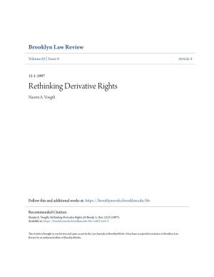 Rethinking Derivative Rights Naomi A