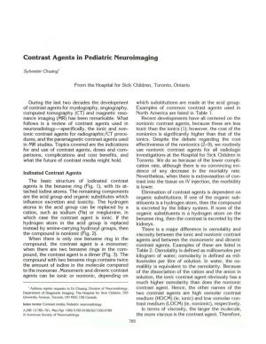 Contrast Agents in Pediatric Neuroimaging