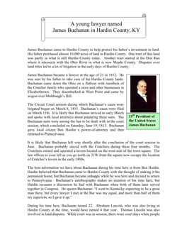 James Buchanan in Hardin County, KY
