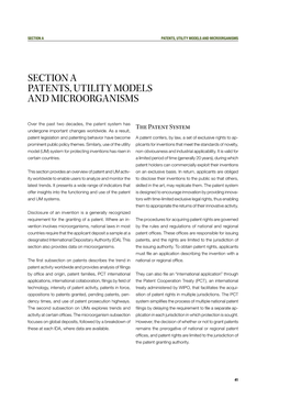 Section a Patents, Utility Models and Microorganisms