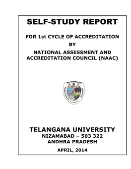 Self-Study Report for 1St Cycle of Accreditation by NAAC