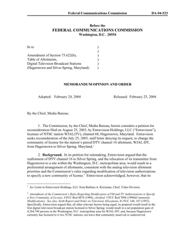 Federal Communications Commission DA 04-523