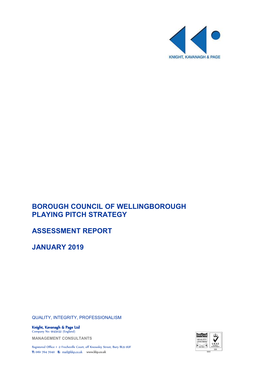 Borough Council of Wellingborough Playing Pitch Strategy Assessment