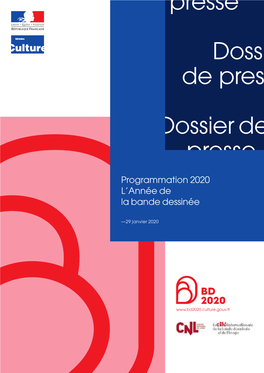 Dossier De Presse Programmation 2020 L’Année De La Bande Dessinée