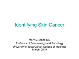 Identifying Skin Cancer
