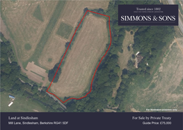 Land at Sindlesham for Sale by Private Treaty