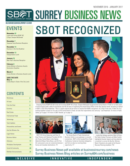 SBOT RECOGNIZED Lunch with Surrey RCMP OIC C/Supt