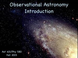 Observational Astronomy Introduction