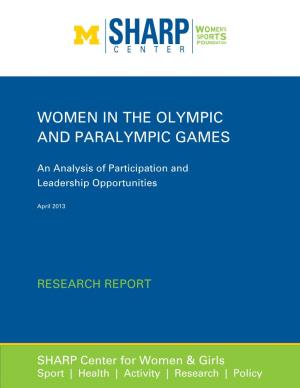 Women in the Olympic and Paralympic Games