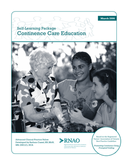 Self-Learning Package Continence Care Education