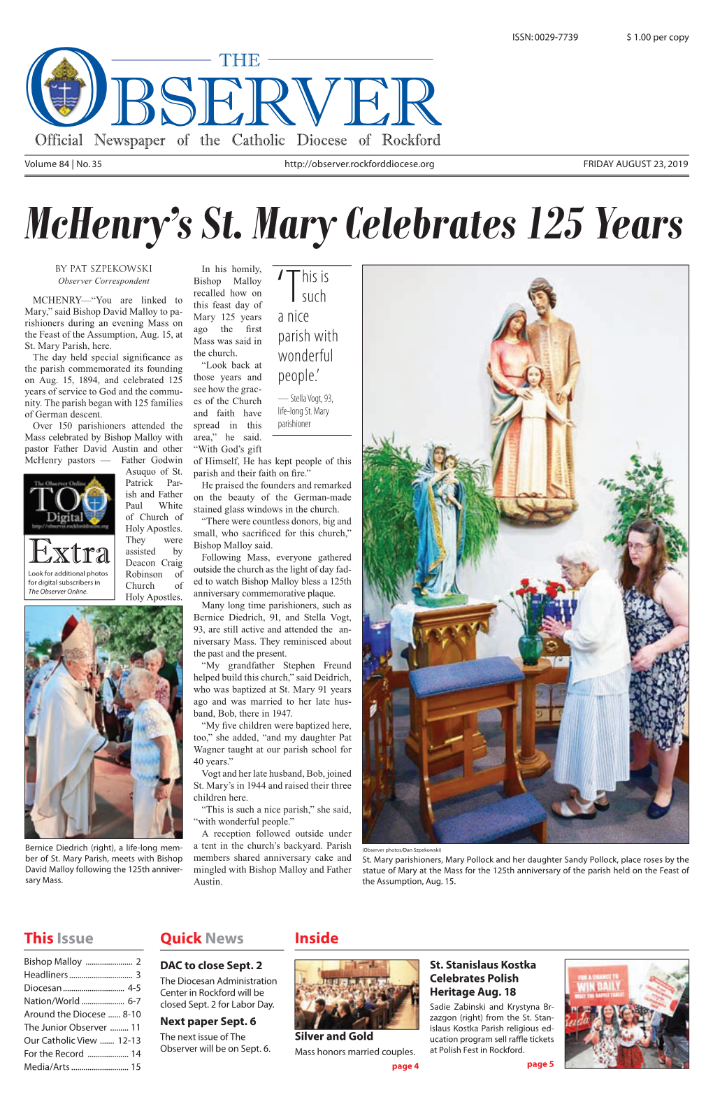 Mchenry's St. Mary Celebrates 125 Years