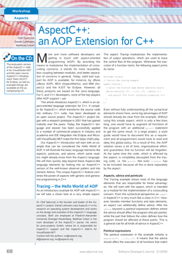 An AOP Extension for C++