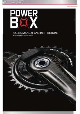 User's Manual and Instructions