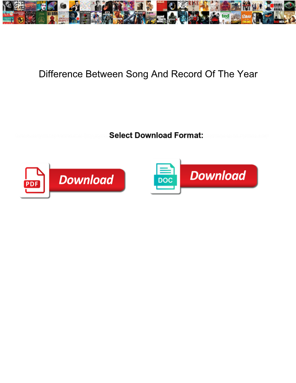 Difference Between Song and Record of the Year