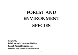 Forest and Environment Species
