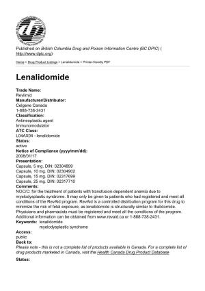 Lenalidomide > Printer-Friendly PDF