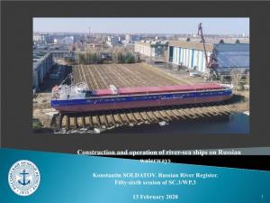 Construction and Operation of River-Sea Ships on Russian Waterways