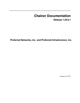 Chainer Documentation Release 1.20.0.1