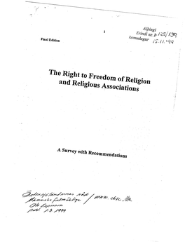 The Right to Freedom and Religious