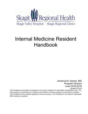 Internal Medicine Resident Handbook