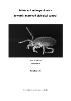 Mites and Endosymbionts – Towards Improved Biological Control