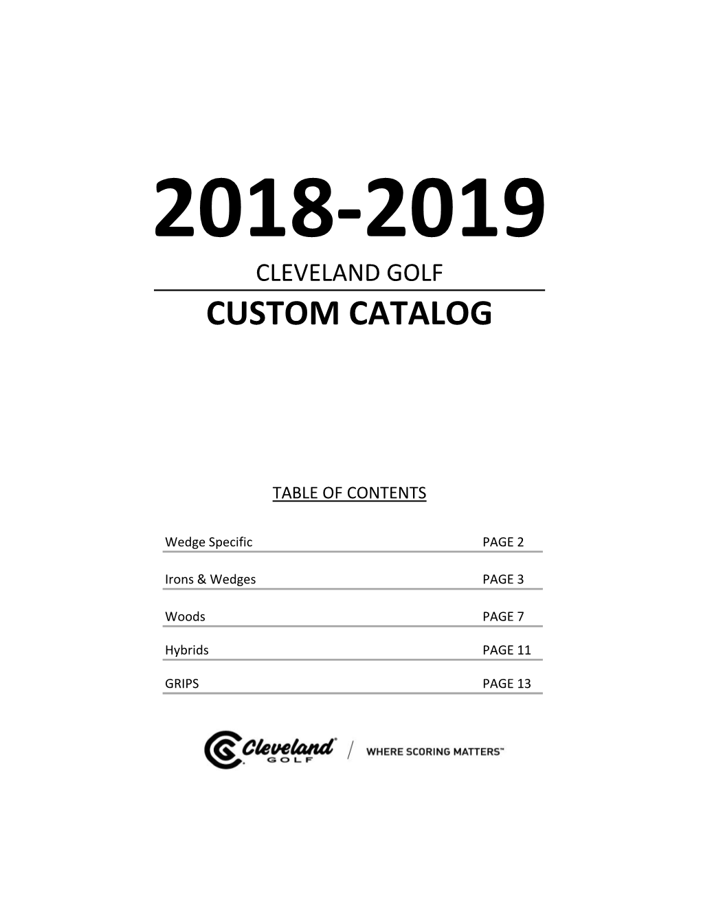 Custom Catalog