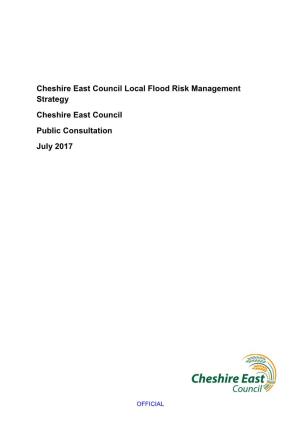 Local Flood Risk Management Strategy Cheshire East Council Public Consultation July 2017