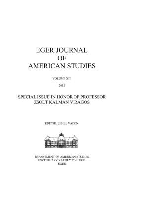 Eger Journal of American Studies
