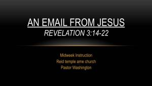 An Email from Jesus Revelation 3:14-22