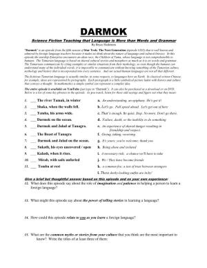 DARMOK Science Fiction Teaching That Language Is More Than Words and Grammar by Bryce Hedstrom