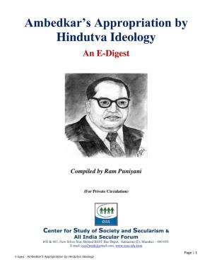 E-Digest on Ambedkar's Appropriation by Hindutva Ideology