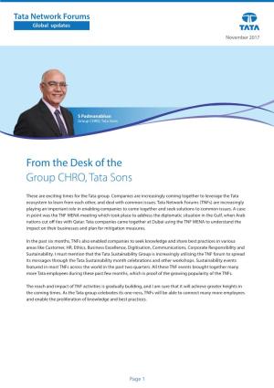 Group CHRO, Tata Sons