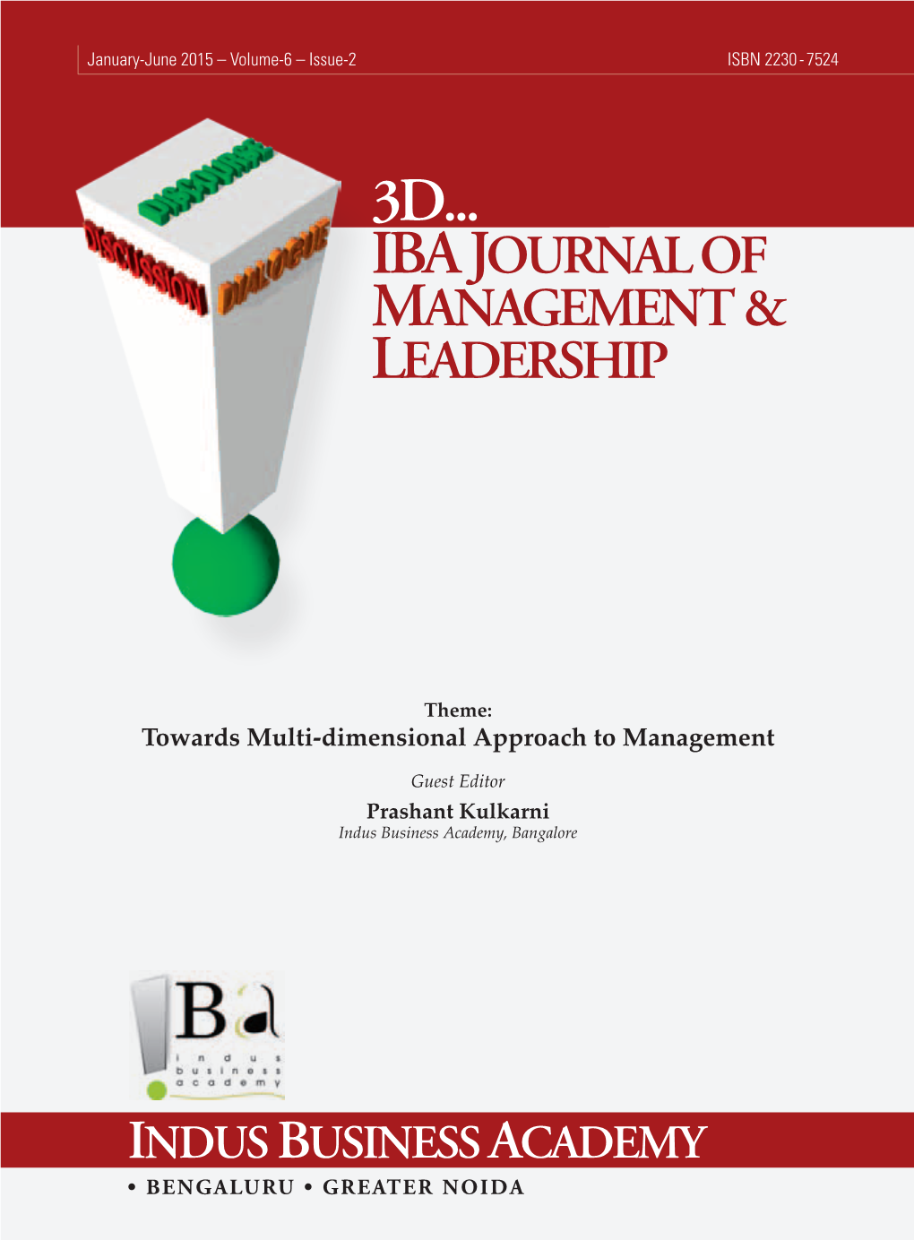 IBA Journal of Management & Leadership