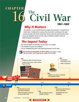 Chapter 16: the Civil War, 1861-1865