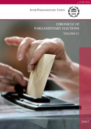Chronicle of Parliamentary Elections 2007 Chronicle of Parliamentary Elections Volume 41