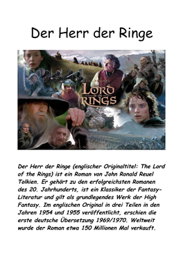 Der Herr Der Ringe