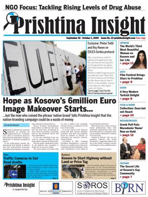 Hope As Kosovo's 6Million Euro Image Makeover Starts