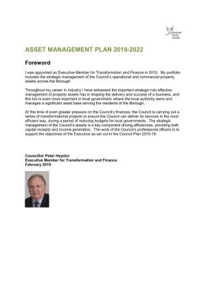 Asset Management Plan 2019 to 2022