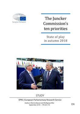 The Juncker Commission's Ten Priorities – State of Play in Early 2018, Published in January 2018