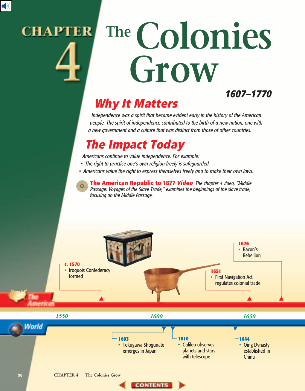 Chapter 4: the Colonies Grow, 1607-1770