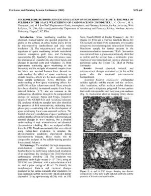 Micrometeorite Bombardment Simulation on Murchison Meteorite: the Role of Sulfides in the Space Weathering of Carbonaceous Chondrites