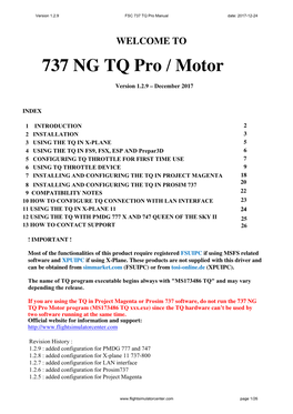 737 NG TQ Pro / Motor