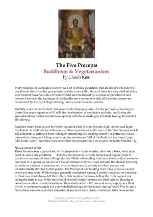The Five Precepts Buddhism & Vegetarianism