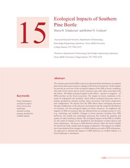 Ecological Impacts of Southern Pine Beetle Maria D