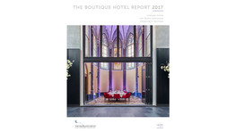 The Boutique Hotel Report 2017