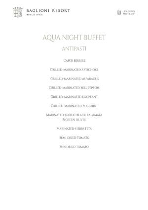 Aqua Night Buffet Antipasti